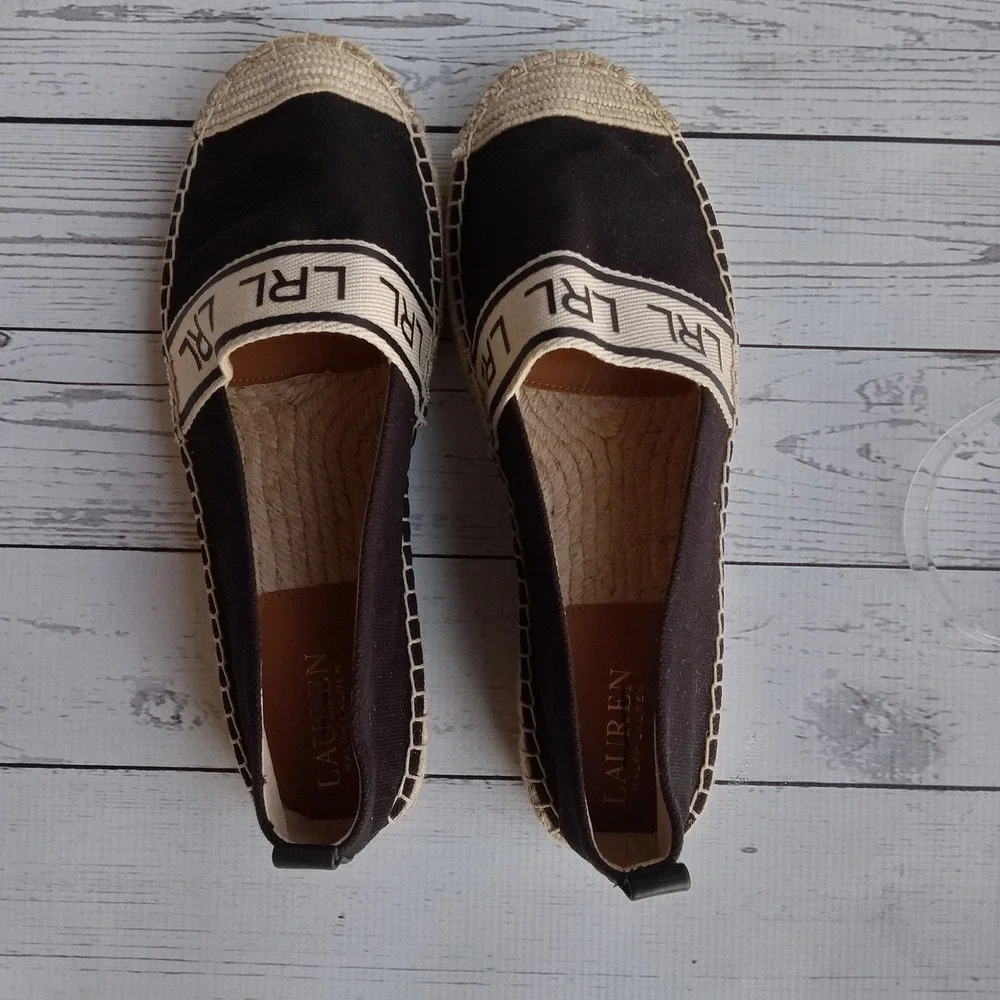 Lauren Ralph Lauren Espadrille Flats Women's Sz 9B Resort Nautical Preppy Luxury